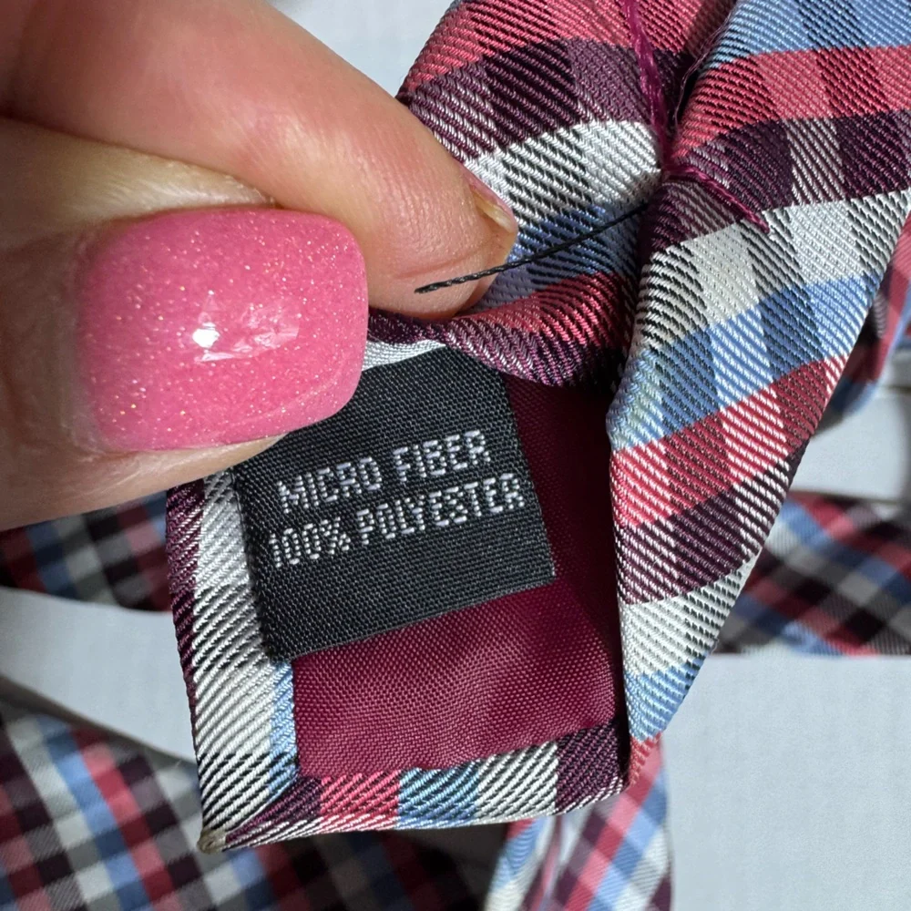 Laurant Bennet Gingham Pink Mens Tie Quiet Luxury Handmade Old Money Formal